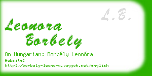 leonora borbely business card